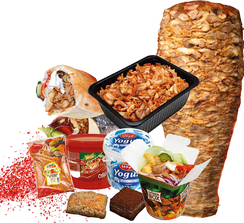 Gyros Market termékek: gyroshús, pita, tortilla, szószok és köretek